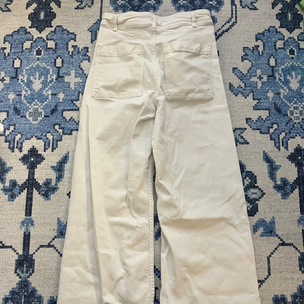 Zara Marine Straight Jeans White Size 4 - Picture 3 of 4